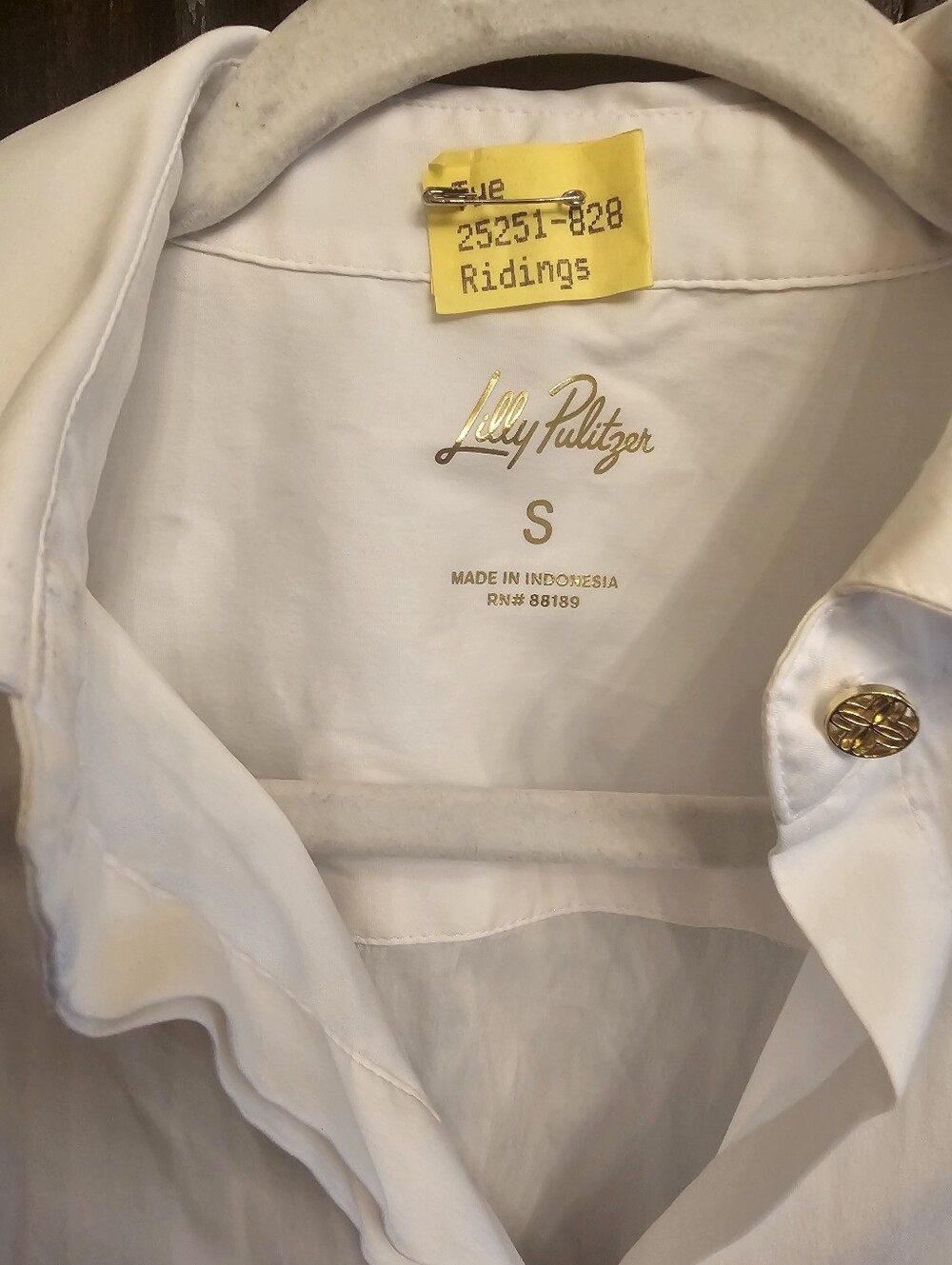 Lilly Pulitzer White Tie-Front Button Shirt - Picture 3 of 6